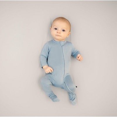 Larkspur Baby Zip Footie in Denim
