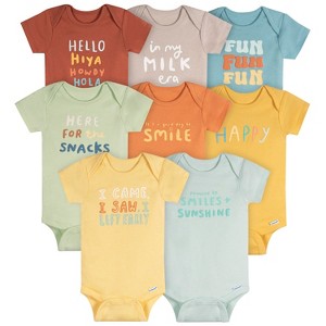 Onesies Brand Baby Neutral 8-Pack Onesies Bodysuits, Fun Fun Fun - 1 of 4