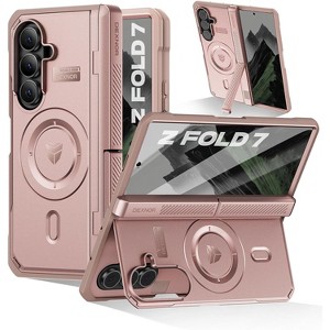 Dexnor Magnetic for Samsung Galaxy Z Fold 7 Case with Dual Kickstands & Front Screen Protector & Hinge Protection, Black - 1 of 3