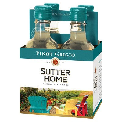 Sutter Home Pinot Grigio White Wine - 4pk/187ml Bottles