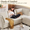 97" Sectional Couch, Modern L-Shaped Modular Sofa, Cloud Couch with Storage Ottoman, 3 Seater Deep Seat Sofas with Pillows, Beige - 4 of 4