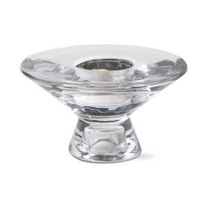 tagltd Aura Clear Glass Reversible Decorative Tealight and Taper 4.65L x 4.65W x 2.56H inches - 1 of 2