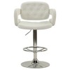 Poundex,Adjustable Height & Swivel Barstool in Faux Leather - 4 of 4