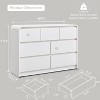 Mastgoal Modern 6 Drawer Vertical Dresser - 47'' Wood Storage Cabinet with Assembly, Chest of Drawers for Bedroom & Living Room - 4 of 4