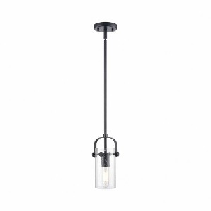 Pilaster II Cylinder - 1 Light Pendant In Contemporary Style-9.5 Inches Tall and 5 Inches Wide - 1 of 1