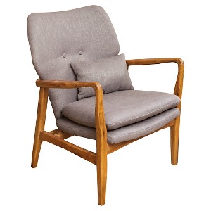 Haddie Mid Century Modern Club Chair Gray - Christopher Knight Home