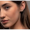 Gold Hoop Earrings Huggie for Women Cubic Zirconia 14k Gold Plated Small Huggie Hoops Earrings Hypoallergenic Jewelry Gifts - 2 of 4