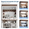 Farmhouse Coffee Cabinet  -  72'' Tall with LED Lights, Doors/Drawer, Adjustable Shelves, Ample Storage for Kitchen/Dining Room - 4 of 4