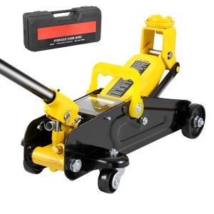 VEVOR Low Profile Floor Jack 1.5 Ton (3300 lbs), Heavy Duty Iron Hydraulic Racing Floor Jack, Hydraulic Car Jack (Yellow) - 1 of 4