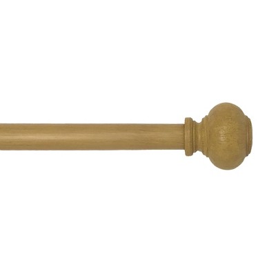 Maple Adjustable Curtain Rod with Ball Finial