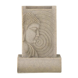 NAYSAYE Fountain Indoor Outdoor Figurine Water Feature High Sandstone Design for Garden Patio Lawn, Beige, 6.5"*13.9"*28.6" - 1 of 4
