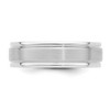Black Bow Jewelry 6mm 14K White or Yellow Gold Brushed Standard Grooved Comfort Fit Band - 3 of 4
