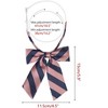 Elerevyo Women's Stylish Adjustable Elastic Band Pre-tied Stripes Bow Ties - 2 of 4