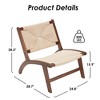 Lirago,Modern Boho Accent Chair with Braided Jute Seat-Scandinavian Style for Living Room - 4 of 4
