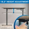 Mount-It! Large Electric Height Adjustable Desk for Corners, Automatic Standing Desk w/ Smooth Ergonomic Height Adjustment from 28.3" to 46.5", Brown - 4 of 4