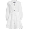 Lands' End Women's Long Sleeve Eyelet Mini Popover Dress - 3 of 4
