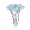 Caribbean Treasures Sterling Silver, Oval Larimar Ring - Available Sizes:  9 ,  8 ,  7 ,  6 - 2 of 3