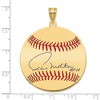 Black Bow Jewelry 14K Gold Plated Paul Molitor Signature LG Enamel Baseball Pendant - 4 of 4