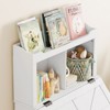 Kids Toy Organizer and Bookshelf with Flip-Top Chest, Wooden Storage Cabinet with 2-Cubby & Bookshelf - 3 of 4