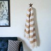 HomeRoots Cream and Stone Slanted Stripe Fringed Throw Blanket - 2 of 4