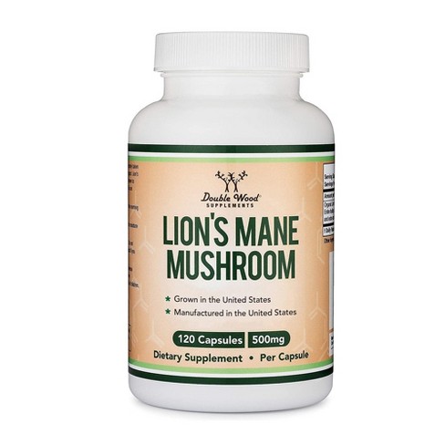 Lion's Mane Mushroom - 120 X 500 Mg Capsules By Double Wood Supplements ...