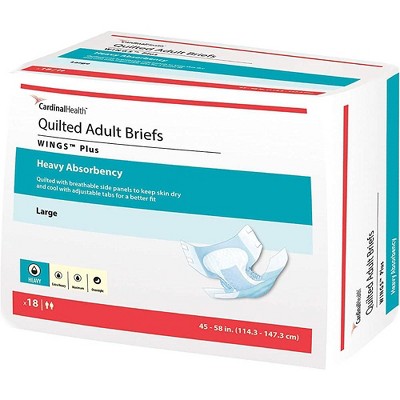 Cardinal Health Wings Unisex Adult Incontinence Briefs