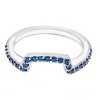 Pompeii3 1/4ct Blue Diamond Guard Ring 14K White Gold - Size 9.5 - 2 of 4