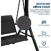3-Person Patio Swing Chair with Adjustable Canopy, Outdoor Glider Lounge Chair for Porch, Garden, or Backyard - 4 of 4