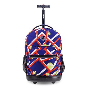 JWorld Sunrise Kids' 18" Rolling Backpack - Tennisy - 1 of 4