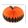 Briarwood Lane Orange Black Pumpkin Honeycomb - Small Magnetic Paper Decor - 3 x 5 - 2 of 4