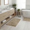 Knightsbridge Stylish And Comfortable Traditional Chain Design 2 PC Cotton Bath Rug Set 20"x30" & 24"x40" Natural - 2 of 4