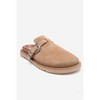 Vesta - Taupe Suede Buckled Genuine Leather Closed-Toe Mule (Women) | Forever & Always Shoes - 3 of 4