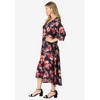 Roaman's Women's Plus Size High-Low V-Neck Dress - 4 of 4