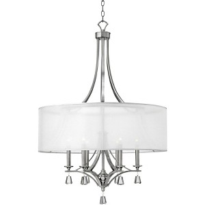 Hinkley Mime 30 1/4" Wide Brushed Nickel Drum Shade Chandelier - 1 of 1