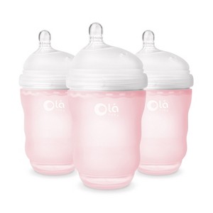 Olababy Gentle Bottle - Rose 8oz (3PK) - 1 of 4