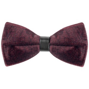 INSPIRE CHIC Men's Velvet Adjustable Pre-Tied Bow Tie - 1 of 4