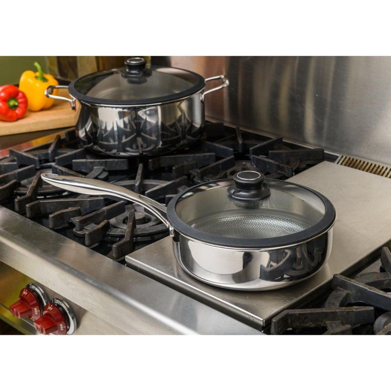 Frieling Black Cube, Saute Pan w/Lid, 9.5" dia., 3 qt., Stainless steel/quick release, 2 of 6