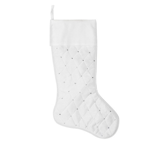 Northlight 19 White and Silver Snowflakes Christmas Stocking