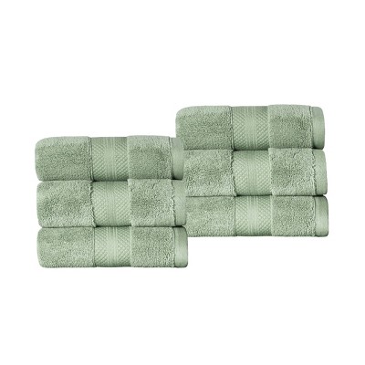 Premium Cotton Solid Plush Heavyweight Luxury 6-piece Hand Towel Set ...