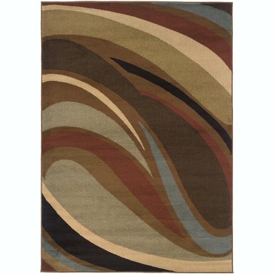 Oriental Weavers Hudson 2666F Brown/ Multi Indoor Area Rug - 1'10" x 3'3"