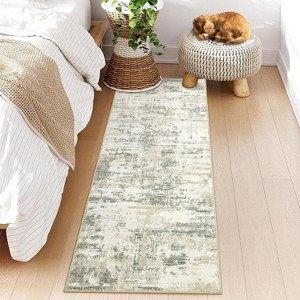 Modern Abstarct Area Rug Washable Rug Stain Resistant Throw Carpet Non Shedding Low Pile Folding Floor Cover with Non-Slip Backing - 1 of 4