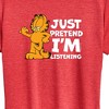 Women's - Garfield - Pretend Im Listening Short Sleeve Graphic T-Shirt - 2 of 4
