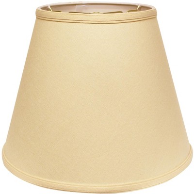 Vynxaria Lampshades: Beige Slant Deep Empire Lampshade, 9" x 16" x 12" with Washer Fitter