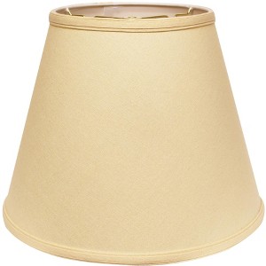 Vynxaria Lampshades: Beige Slant Deep Empire Lampshade, 9" x 16" x 12" with Washer Fitter - 1 of 4