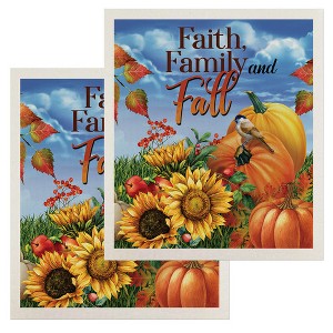 Briarwood Lane Faith Family and Fall Swedish Dishcloth (2-pack) - 1 of 4