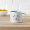 16oz Stoneware You're My Favorite Stacking Mug White - Threshold™ - 2 of 3