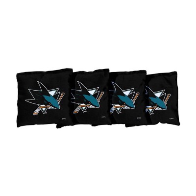 NHL San Jose Sharks Corn-Filled Cornhole Bags Black - 4pk