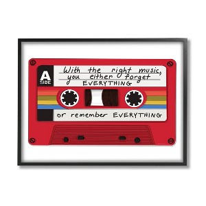 Stupell Industries With The Right Music Vintage Cassette Framed Giclee Art - 1 of 4