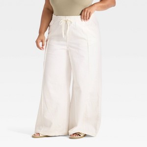 Women's High-Rise Drawstring Wide Leg Relaxed Fit Beach Pants - Universal Thread™ - 1 of 3