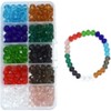 JDICTION 10 Colors 8mm Crystal Glass Beads - 300pcs Faceted Spacer Beads with Container Box for Jewelry Craft - 2 of 4